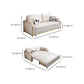 31.49" Tall White Sleeper Sofa Glam Style Biscuit Back Sofa Bed Clearhalo 'furn' 'furn_futons' 'Furniture' 'Futons & Daybeds' 'Futons' 'Living Room Furniture' 6552834