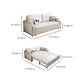 31.49" Tall White Sleeper Sofa Glam Style Biscuit Back Sofa Bed Clearhalo 'furn' 'furn_futons' 'Furniture' 'Futons & Daybeds' 'Futons' 'Living Room Furniture' 6552835