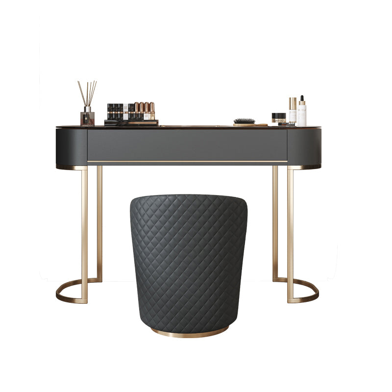 Tavolo da vanità superiore in vetro set di vanità specchio rimovibile con cassetto