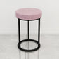 Mildew Resistant Ottoman Plain Velvet Contemporary Round Metal Frame Ottoman Pink 1 Piece Black Clearhalo 'furn' 'furn_ottomans_poufs' 'Furniture' 'Living Room Furniture' 'Ottomans & Poufs' 'ottomans_poufs' 6552912