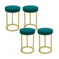 Mildew Resistant Ottoman Plain Velvet Contemporary Round Metal Frame Ottoman Green 4 Piece Set Gold Clearhalo 'furn' 'furn_ottomans_poufs' 'Furniture' 'Living Room Furniture' 'Ottomans & Poufs' 'ottomans_poufs' 6552929