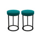 Mildew Resistant Ottoman Plain Velvet Contemporary Round Metal Frame Ottoman Green 2 Piece Set Black Clearhalo 'furn' 'furn_ottomans_poufs' 'Furniture' 'Living Room Furniture' 'Ottomans & Poufs' 'ottomans_poufs' 6552940