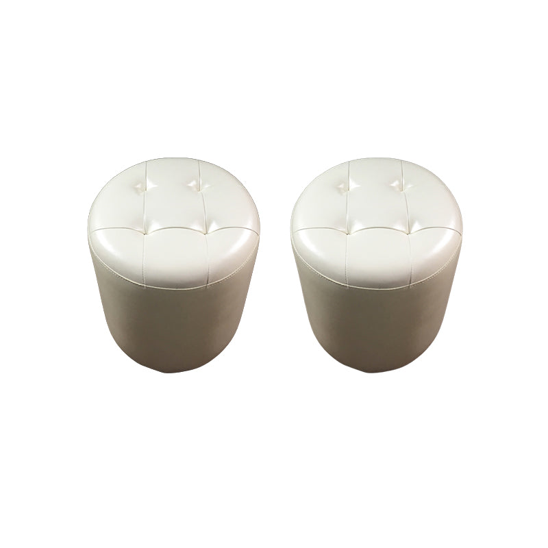 Midden-eeuwse moderne Pouf Ottomaans echt leer gestoffeerd getuft vierkante pandstof