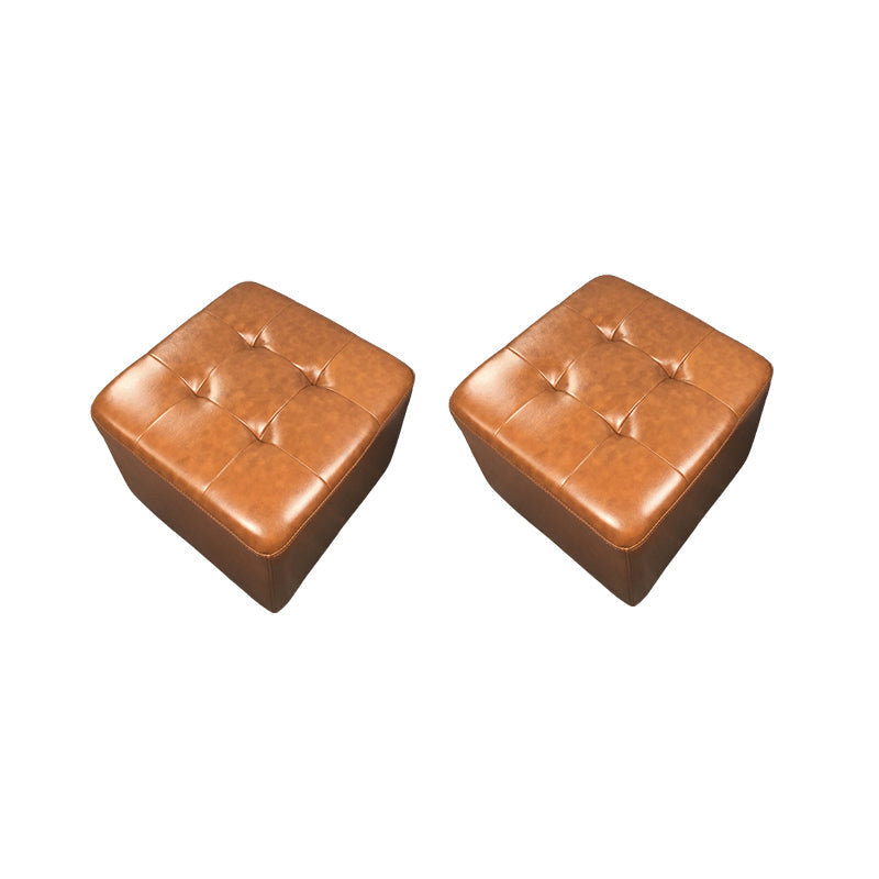 Ottoman moderno di mezza secolo POUF GENUINA INCONTRA INCONTRO PERATTO PIANO