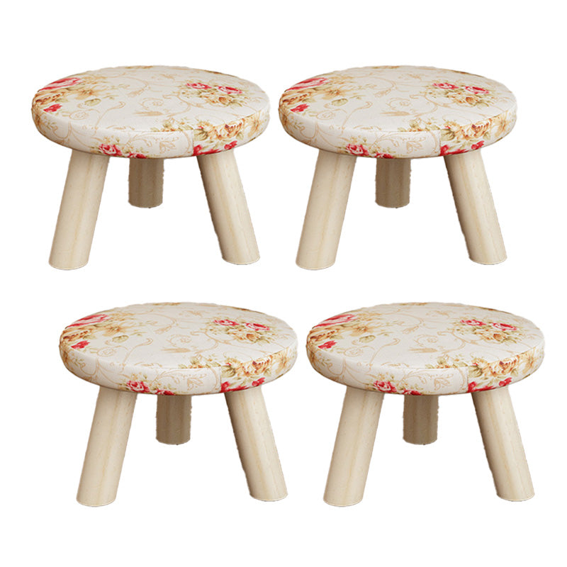 Telaio in legno ottomano in lino di cotone colorato intero ottomano imbottito