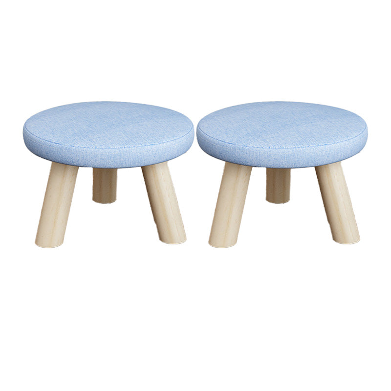 Telaio in legno ottomano in lino di cotone colorato intero ottomano imbottito