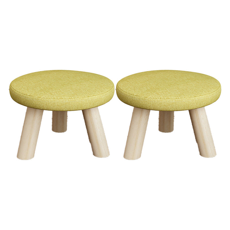 Telaio in legno ottomano in lino di cotone colorato intero ottomano imbottito