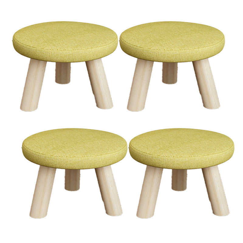 Telaio in legno ottomano in lino di cotone colorato intero ottomano imbottito