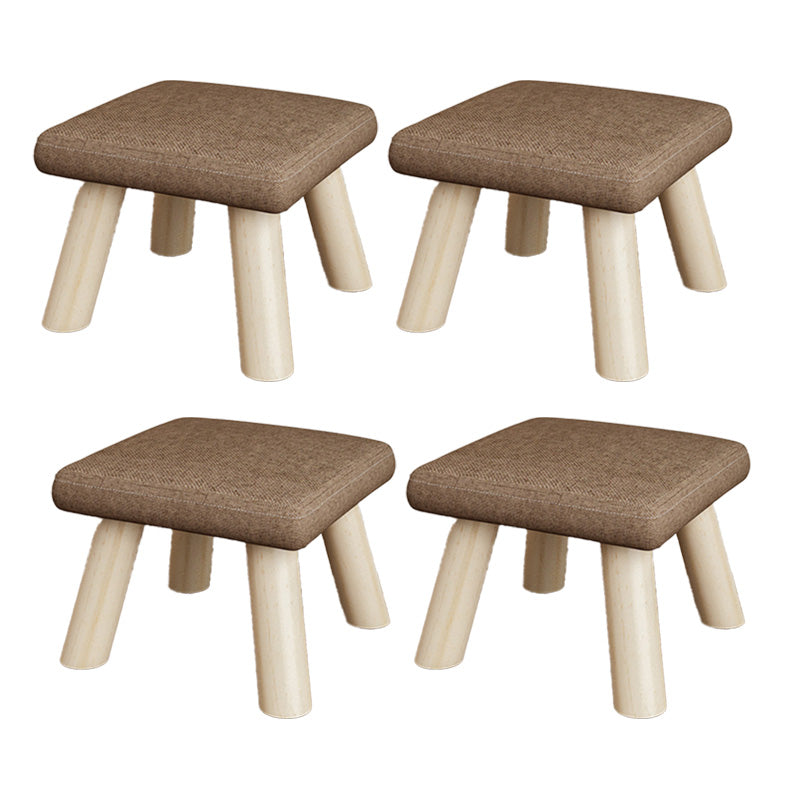 Telaio in legno ottomano in lino di cotone colorato intero ottomano imbottito