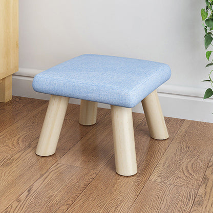 Telaio in legno ottomano in lino di cotone colorato intero ottomano imbottito