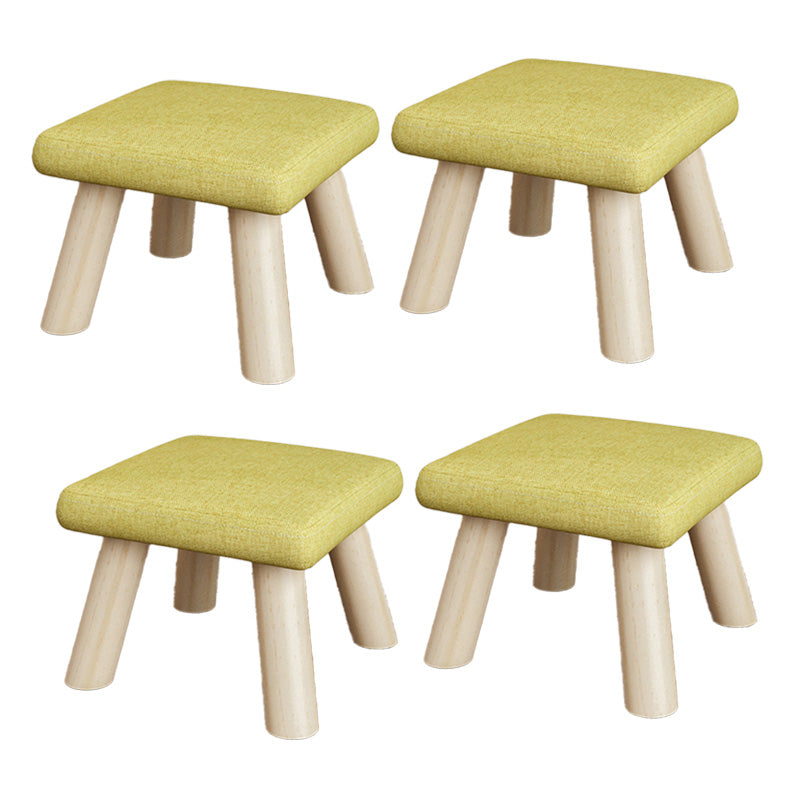 Telaio in legno ottomano in lino di cotone colorato intero ottomano imbottito