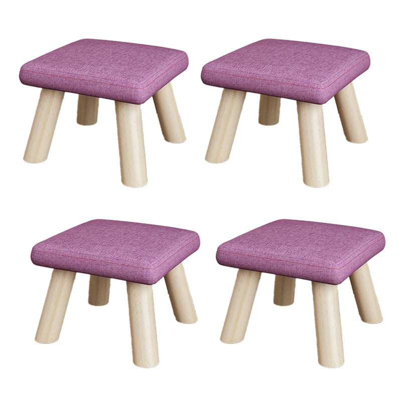 Telaio in legno ottomano in lino di cotone colorato intero ottomano imbottito