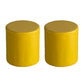 Modern Pouf Ottoman PU Leather Upholstered Solid Color Cylinder Shape Ottoman 14"L x 14"W x 16"H Yellow 2 Piece Set Clearhalo 'furn' 'furn_ottomans_poufs' 'Furniture' 'Living Room Furniture' 'Ottomans & Poufs' 'ottomans_poufs' 6553112