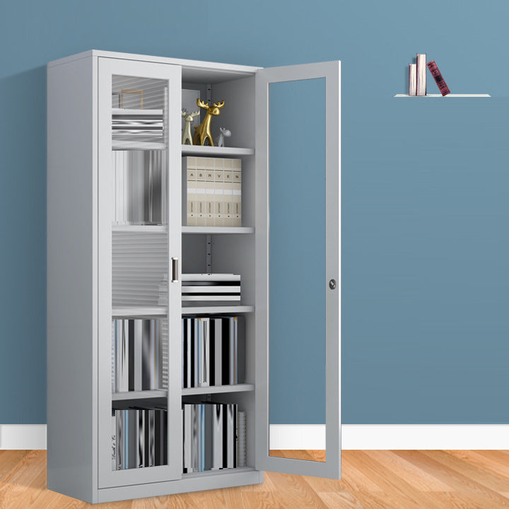 Cajones de bloqueo de gabinetes de vidrio modernos y estantes de almacenamiento de archivos