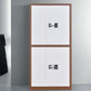 Classic Metal File Cabinet Vertical File Cabinet for Home Office White-Brown 2 Clearhalo 'Filing Cabinets' 'filling_cabinets' 'furn' 'furn_filling_cabinets' 'Furniture' 'Office Furniture' 6555356