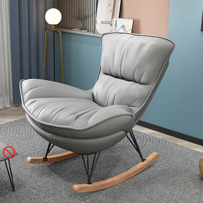 Silla de acento de mecedora contemporánea Wingback Antique Rocking Silla