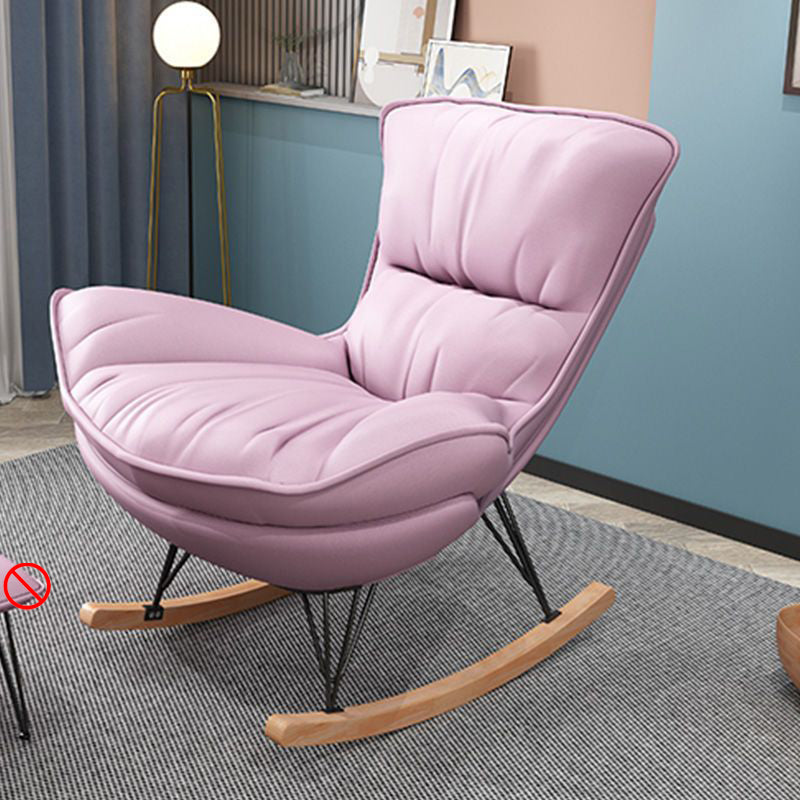 Silla de acento de mecedora contemporánea Wingback Antique Rocking Silla