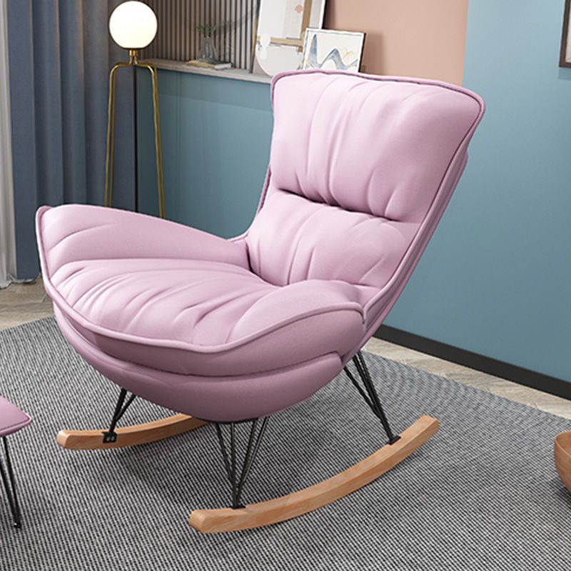 Silla de acento de mecedora contemporánea Wingback Antique Rocking Silla