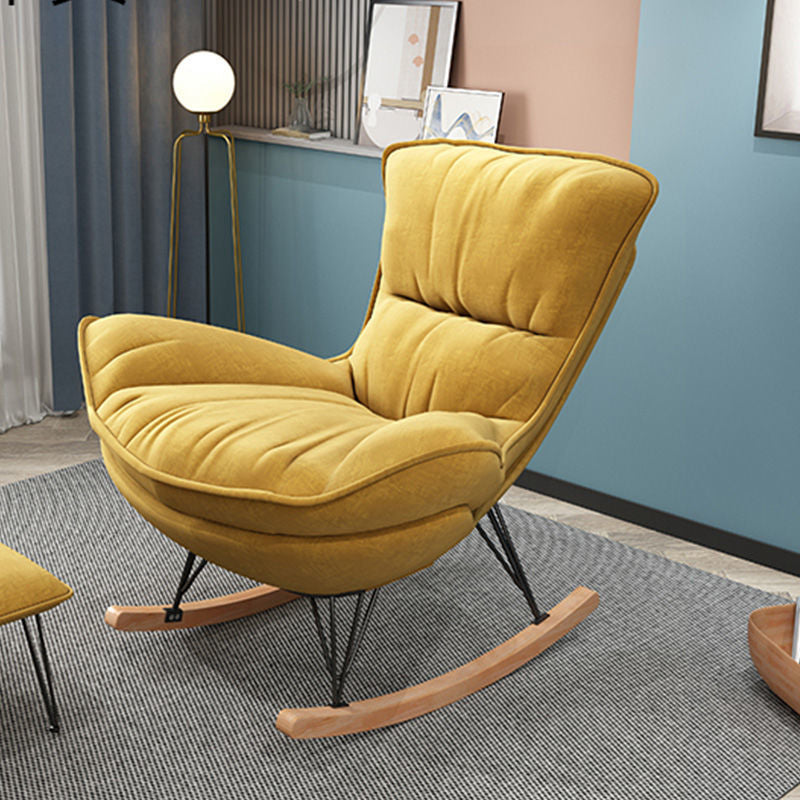 Silla de acento de mecedora contemporánea Wingback Antique Rocking Silla