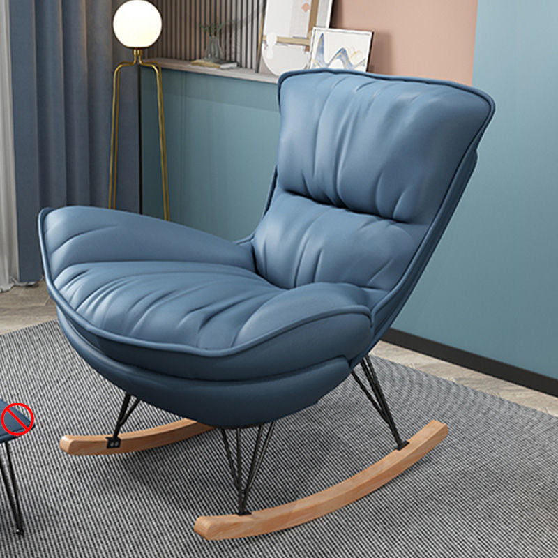 Silla de acento de mecedora contemporánea Wingback Antique Rocking Silla