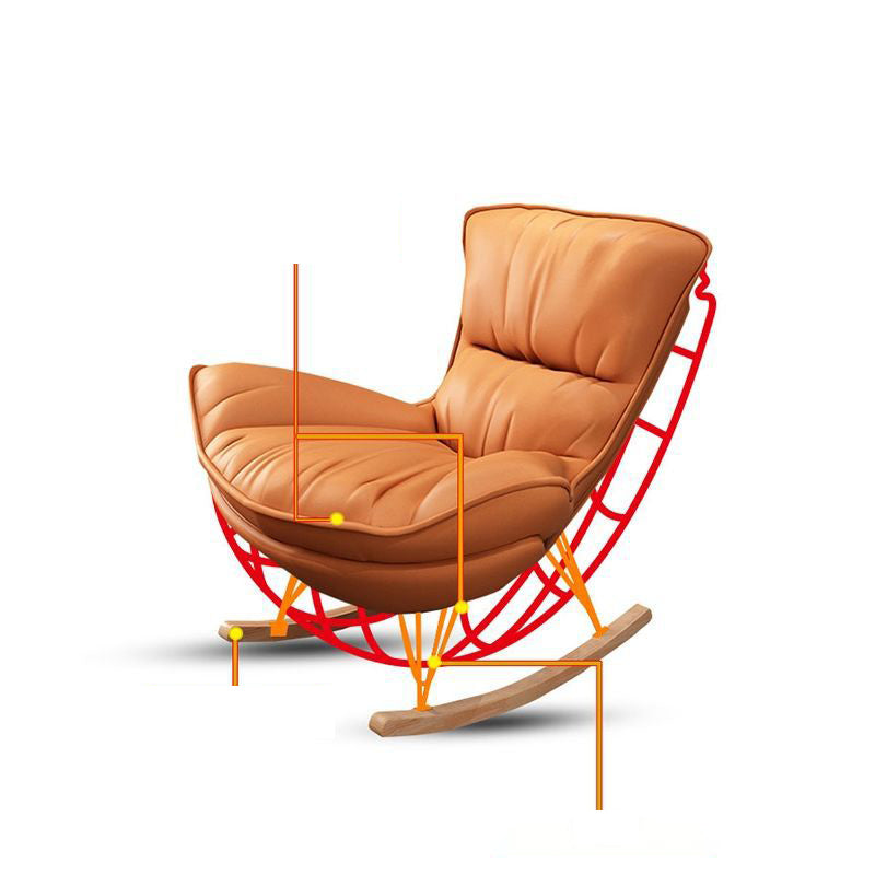 Silla de acento de mecedora contemporánea Wingback Antique Rocking Silla