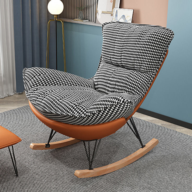 Silla de acento de mecedora contemporánea Wingback Antique Rocking Silla