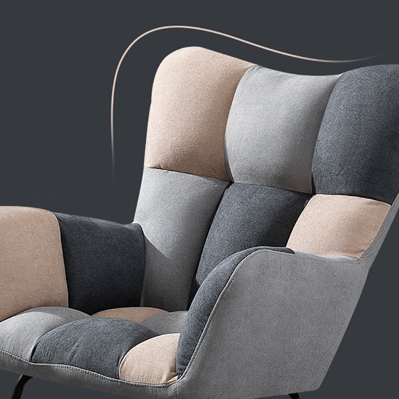 Modern Nursery Sofa Rocking Chair Indoor Rocking Chair with Ottoman Clearhalo 'Chairs & Seating' 'furn' 'furn_rocking_chairs' 'Furniture' 'Living Room Furniture' 'Rocking Chairs' 'rocking_chairs' 6555497
