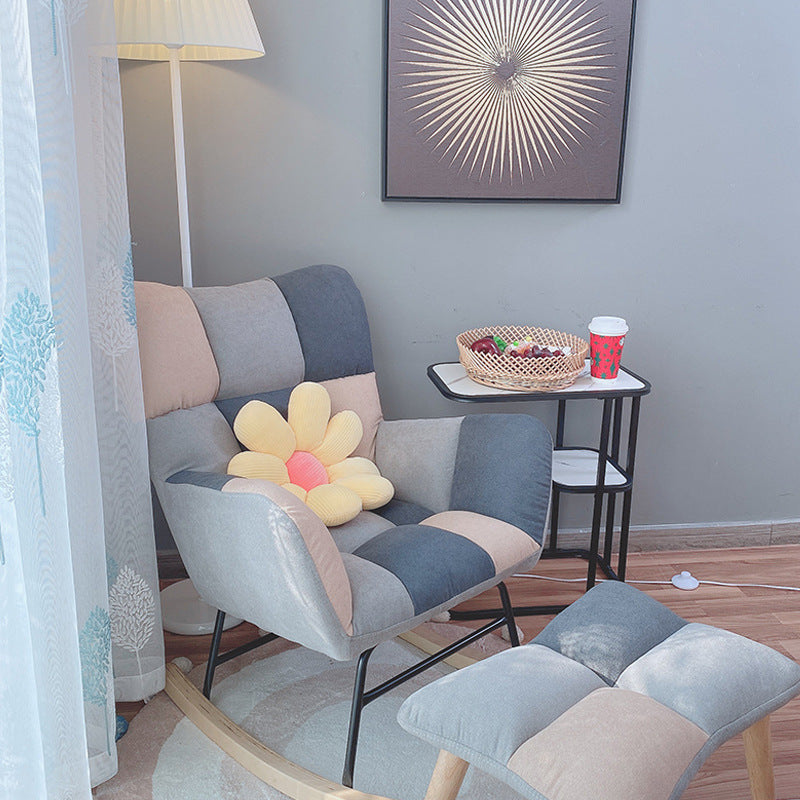 Modern Nursery Sofa Rocking Chair Indoor Rocking Chair with Ottoman Clearhalo 'Chairs & Seating' 'furn' 'furn_rocking_chairs' 'Furniture' 'Living Room Furniture' 'Rocking Chairs' 'rocking_chairs' 6555508