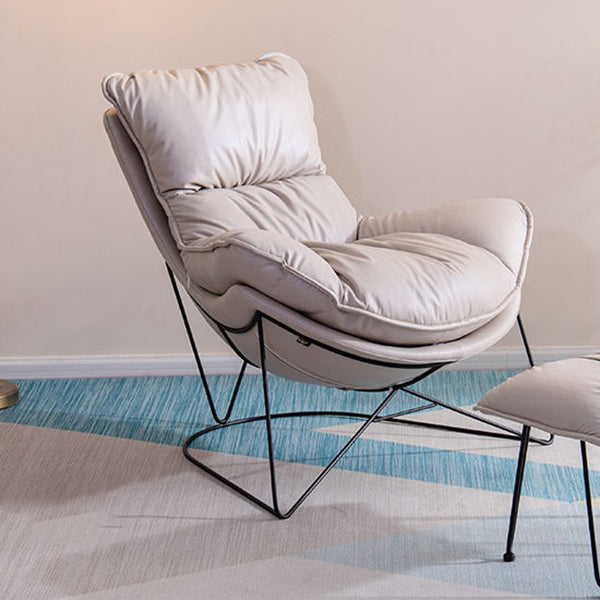 Balkon ligstoel luie schommelstoelen stof zachte gestoffeerde bankstoel