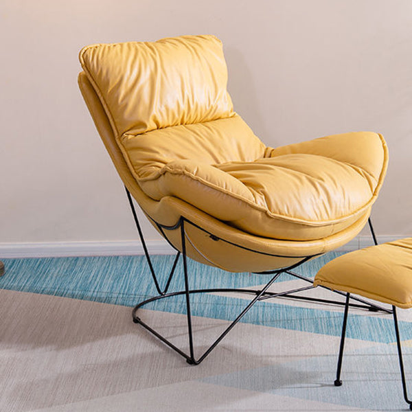 Balkon ligstoel luie schommelstoelen stof zachte gestoffeerde bankstoel