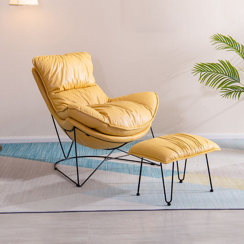 Balkon ligstoel luie schommelstoelen stof zachte gestoffeerde bankstoel