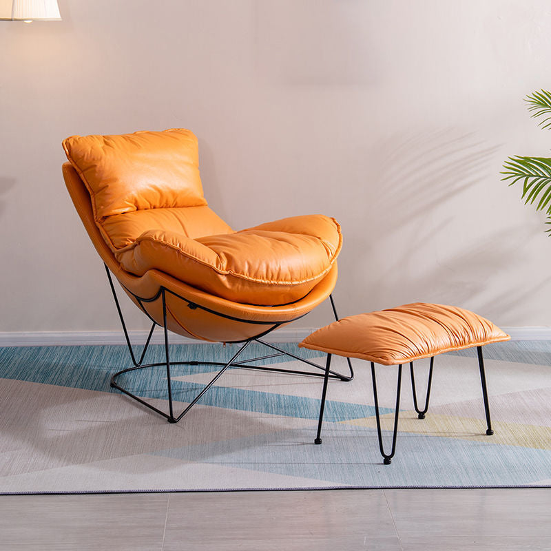 Balkon ligstoel luie schommelstoelen stof zachte gestoffeerde bankstoel