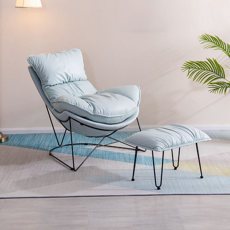 Balkon ligstoel luie schommelstoelen stof zachte gestoffeerde bankstoel