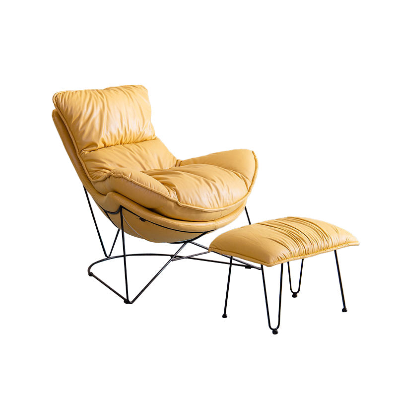 Balkon ligstoel luie schommelstoelen stof zachte gestoffeerde bankstoel