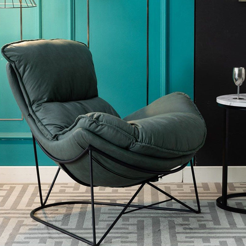 Balkon ligstoel luie schommelstoelen stof zachte gestoffeerde bankstoel