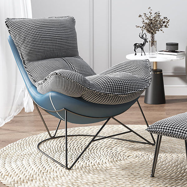 Balkon ligstoel luie schommelstoelen stof zachte gestoffeerde bankstoel