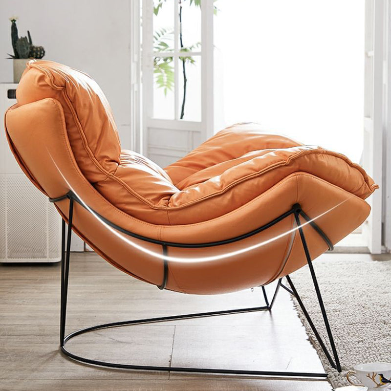 Balkon ligstoel luie schommelstoelen stof zachte gestoffeerde bankstoel