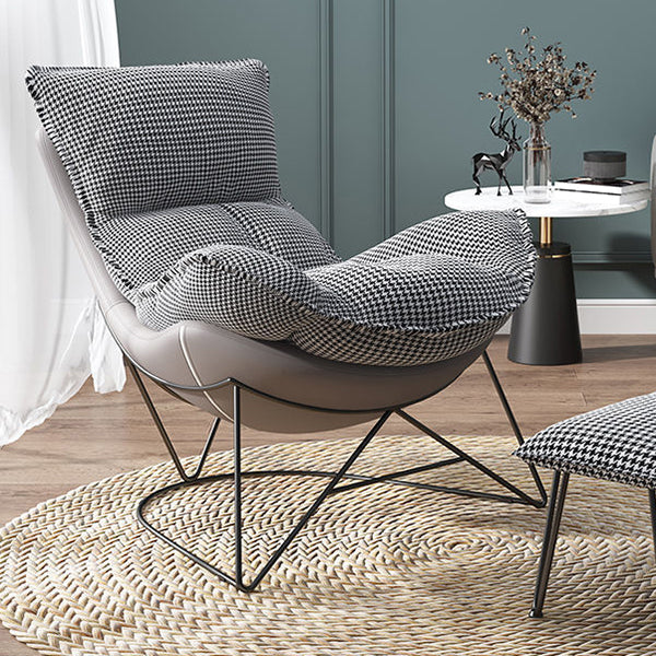 Balkon ligstoel luie schommelstoelen stof zachte gestoffeerde bankstoel