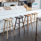 Industrial Armless Backless Counter Stool Wood Bar Stool with Pedal for Cafe Clearhalo 'Bar Furniture' 'Bar Stools' 'bar_stools' 'furn' 'furn_bar_stools' 'Furniture' 'Kitchen & Dining Furniture' 6555649