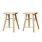 Industrial Armless Backless Counter Stool Wood Bar Stool with Pedal for Cafe Natural 2 Piece Set Short Stool(22"H) Clearhalo 'Bar Furniture' 'Bar Stools' 'bar_stools' 'furn' 'furn_bar_stools' 'Furniture' 'Kitchen & Dining Furniture' 6555650