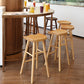 Industrial Armless Backless Counter Stool Wood Bar Stool with Pedal for Cafe Clearhalo 'Bar Furniture' 'Bar Stools' 'bar_stools' 'furn' 'furn_bar_stools' 'Furniture' 'Kitchen & Dining Furniture' 6555651