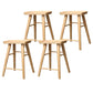 Industrial Armless Backless Counter Stool Wood Bar Stool with Pedal for Cafe Natural 4 Piece Set Short Stool(22"H) Clearhalo 'Bar Furniture' 'Bar Stools' 'bar_stools' 'furn' 'furn_bar_stools' 'Furniture' 'Kitchen & Dining Furniture' 6555652