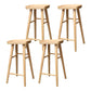 Industrial Armless Backless Counter Stool Wood Bar Stool with Pedal for Cafe Natural 4 Piece Set Bar Stool(30"H) Clearhalo 'Bar Furniture' 'Bar Stools' 'bar_stools' 'furn' 'furn_bar_stools' 'Furniture' 'Kitchen & Dining Furniture' 6555668