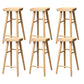 Industrial Armless Backless Counter Stool Wood Bar Stool with Pedal for Cafe Natural 6 Piece Set Bar Stool(30"H) Clearhalo 'Bar Furniture' 'Bar Stools' 'bar_stools' 'furn' 'furn_bar_stools' 'Furniture' 'Kitchen & Dining Furniture' 6555669