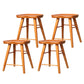 Industrial Armless Backless Counter Stool Wood Bar Stool with Pedal for Cafe Brown 4 Piece Set Short Stool(22"H) Clearhalo 'Bar Furniture' 'Bar Stools' 'bar_stools' 'furn' 'furn_bar_stools' 'Furniture' 'Kitchen & Dining Furniture' 6555672