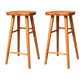 Industrial Armless Backless Counter Stool Wood Bar Stool with Pedal for Cafe Brown 2 Piece Set Bar Stool(30"H) Clearhalo 'Bar Furniture' 'Bar Stools' 'bar_stools' 'furn' 'furn_bar_stools' 'Furniture' 'Kitchen & Dining Furniture' 6555679
