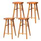 Industrial Armless Backless Counter Stool Wood Bar Stool with Pedal for Cafe Brown 4 Piece Set Bar Stool(30"H) Clearhalo 'Bar Furniture' 'Bar Stools' 'bar_stools' 'furn' 'furn_bar_stools' 'Furniture' 'Kitchen & Dining Furniture' 6555680