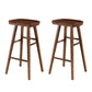 Industrial Armless Backless Counter Stool Wood Bar Stool with Pedal for Cafe Dark Walnut 2 Piece Set Bar Stool(30"H) Clearhalo 'Bar Furniture' 'Bar Stools' 'bar_stools' 'furn' 'furn_bar_stools' 'Furniture' 'Kitchen & Dining Furniture' 6555691