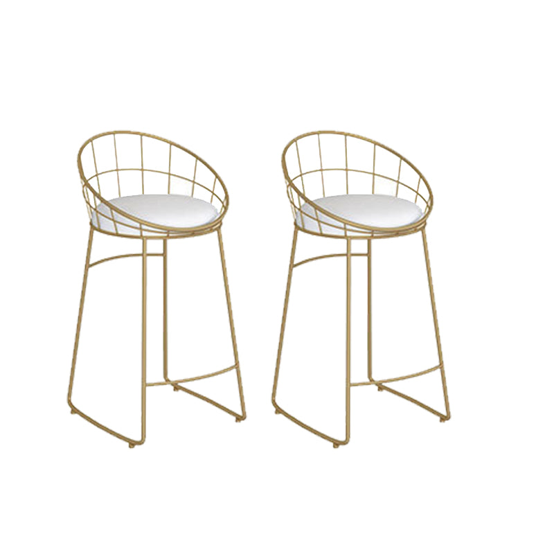 Sgabelli da bar industriali in metallo Sgabello da bar con schienale senza braccioli e cuscino
