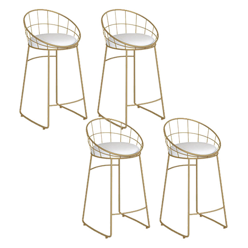 Sgabelli da bar industriali in metallo Sgabello da bar con schienale senza braccioli e cuscino